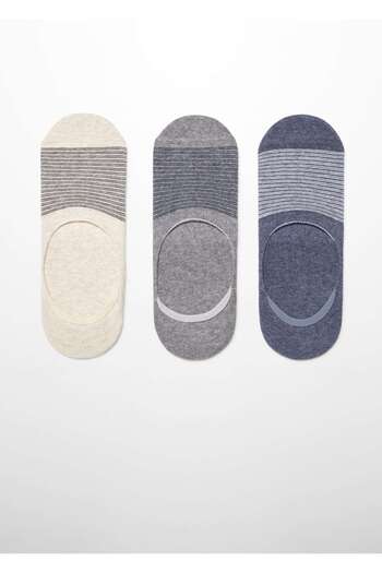MANGO Man Pack of 3 Striped Designed Socks