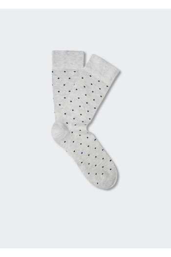 MANGO Man Polka Dot Cotton Socks