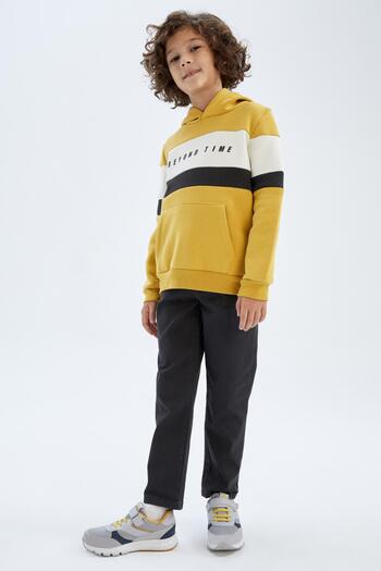 DeFacto Boy's Black Gabardine School Trousers
