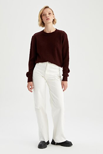DeFacto Relax Fit Crew Neck Sweater