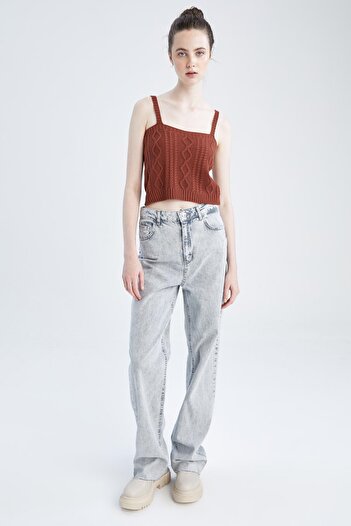 DeFacto Slim Fit I?p Strappy Knitwear Athlete S8319az22au