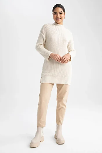 DeFacto Baggy Fit Elastic Waisted 100% Cotton Trousers