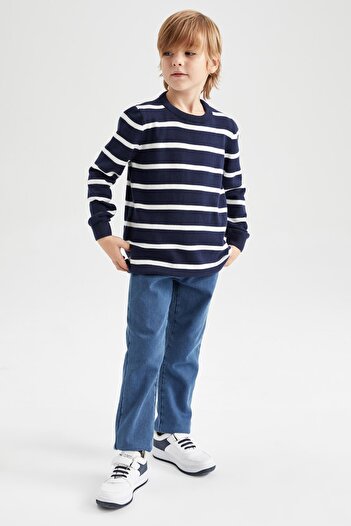 DeFacto Boy's Regular Fit Crew Neck Sweater