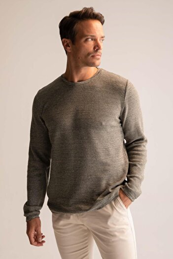 DeFacto Regular Fit Crew Neck Knitwear Sweater