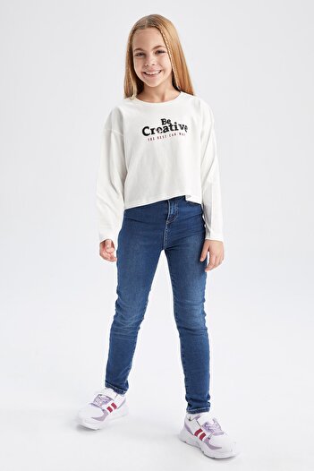 DeFacto Girl's Skinny Fit Skinny Leg Jean Trousers