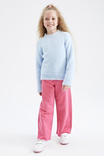 DeFacto Girl's Crew Neck Soft Sweater