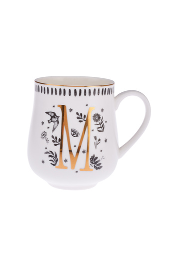 Emsan Artisan M Letter New Bone Mug 220 ml