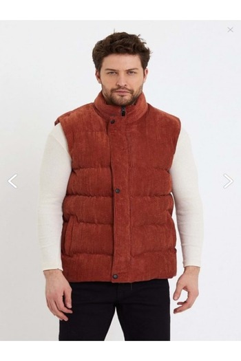 ZAGMEN Z01358 Men's Oversize Snap Fastener Men's Velvet Inflatable Vest Brown