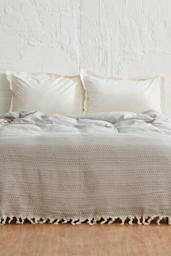 Karaca Home Levi Light Gray Double Pike