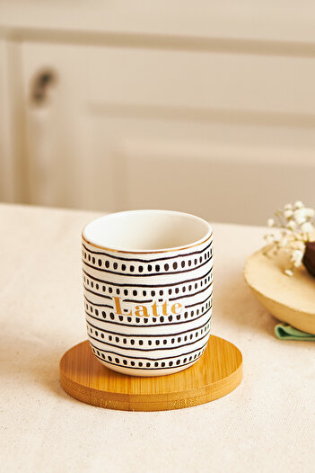 Emsan Tinylatte 2 Piece New Bone Mug Set 200 ml Black