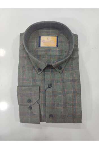 güncüoğlu DAYBOGLU 100% COTTON LONG SLEEVE POCKET CLASSIC MEN'S SHIRT