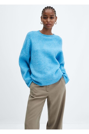 MANGO Woman Oversize Off-Shoulder Sweater