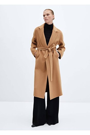 MANGO Woman Handmade Coat with Belt