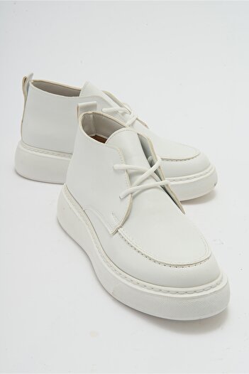 LuviShoes Γυναικείες μπότες VALVE White Skin
