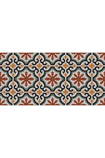 StickerArt Yer Kaplama Zemin Kaplama Folyosu 65x130 cm Vintage Tiles