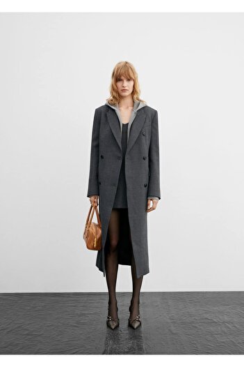 MANGO Woman Double-breasted wool coat