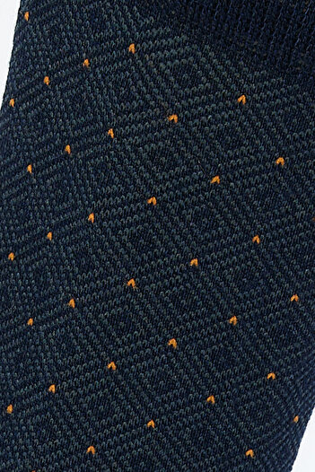 ALTINYILDIZ CLASSICS Men's Navy Blue-Grey Patterned Bamboo Socket Socks