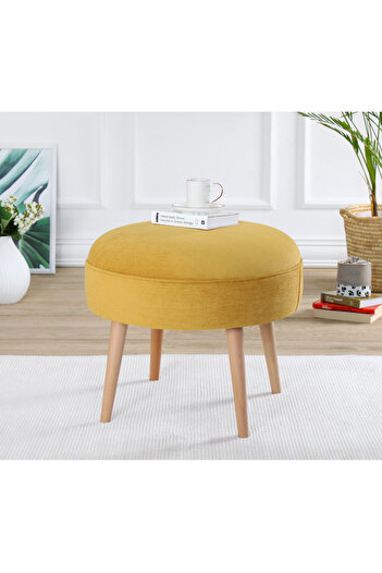 Lorencehome Romley Puf Sarı