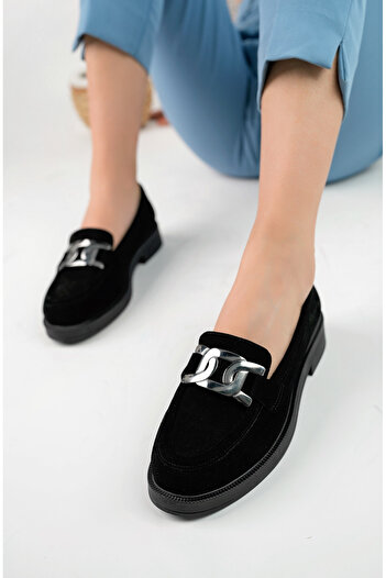 GNS Shoes Обувки от естествена кожа с кафяв кадифе и капси за жени Loafer