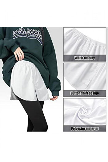 merveninbutiği Elastic Buttoned Savior Shirt Underskirt
