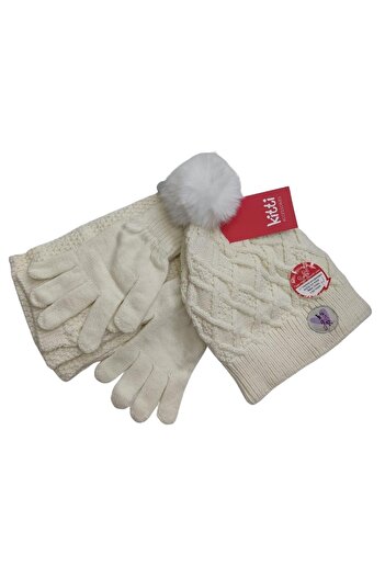 Kitti Kıttı Atki Beret - Gloves Girls Set