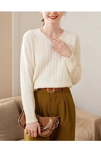 youknitwear you Pulover de damă Rio cu decolteu în V