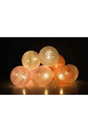 ORBUS Koton Top Led Işık 10 adet Pilli