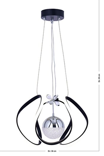 Trendylight DALGA LED TEK TOPLU SİYAH