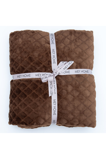MEYHOME Wellsoft TV Blanket 150x200 cm (Baklava Pattern), Brown