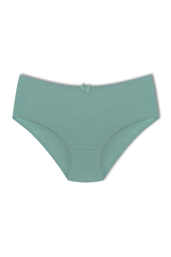 HNX Βαμβακερό Πράσινο Ψηλόμεσο Plus Size Basic Γυναικείο Σλιπ