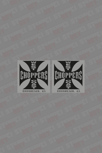 STİCKERCI BEY Σετ αυτοκόλλητων 2 τεμαχίων Choppers Πολύχρωμο τυπωμένο αυτοκόλλητο Αυτοκόλλητο Αυτοκινήτου - Μοτοσικλέτας - Υπολογιστή