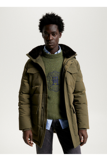 Tommy Hilfiger Khaki Men's Coat Mw0Mw32780Rbn
