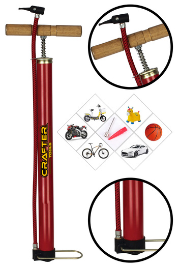 Crafter German Bicycle Pump Motor Bike Pump Tire Inflator Pump Hand Pump Foot Pump