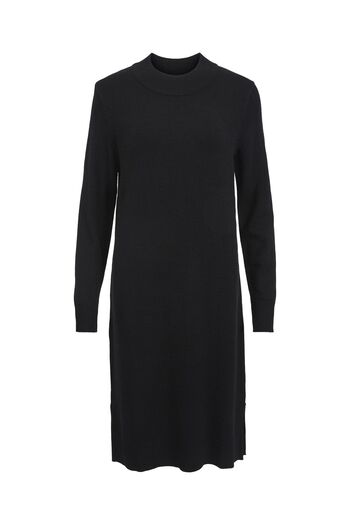 VILA Kleid in knielangem langärmeligem Rundhalsausschnitt