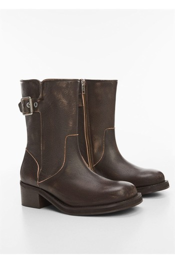 MANGO Woman Buckle Ankle Boots