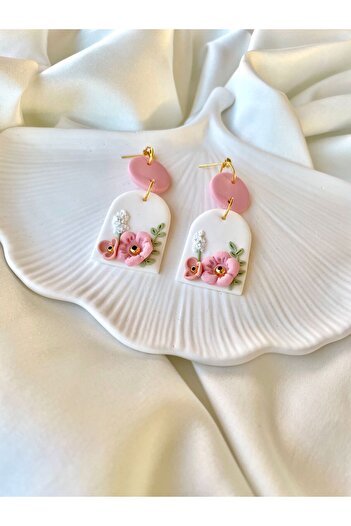 TREND Miyamila Collection Powder Pink Floral Earrings