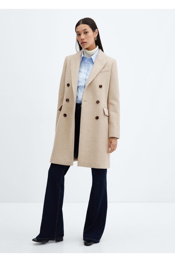 MANGO Woman Double-breasted wool coat