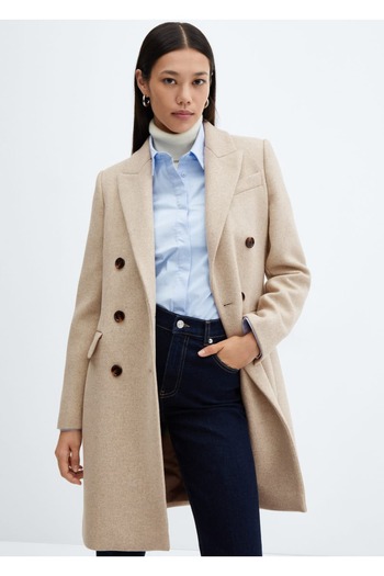 MANGO Woman Double-breasted wool coat