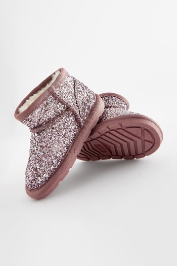 Next Baby Pembe Parıltılı Suni Kürk Dolgulu Su Geçirmez Ugg / Bot