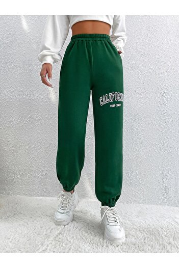 Revasser Unisex Kadın/Erkek California Baskılı Jogger Eşofman Altı