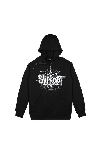 Orijin Tekstil Φούτερ με μαύρη κουκούλα με στάμπα Slipknot μπροστά και πίσω