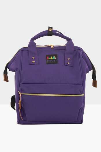 Bagmori Purple Unisex Metal Brim Backpack