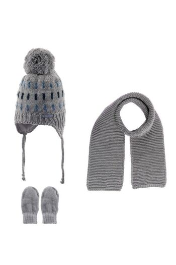 Kitti 0-12 Months Scarf Beanie Glove Kitti Baby Boy