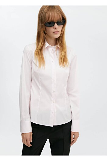 MANGO Woman Slim-Fit-Hemd aus Baumwolle