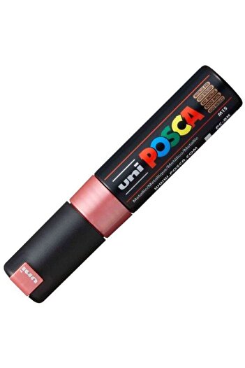 Uni Posca 8.0 Metallic Red Water-Based Poster Marker - Pc-8K