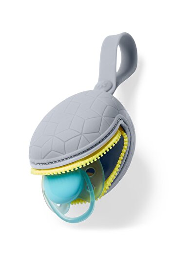 Skip Hop Grab and Go Silicone Pacifier Holder, Gray, 500125