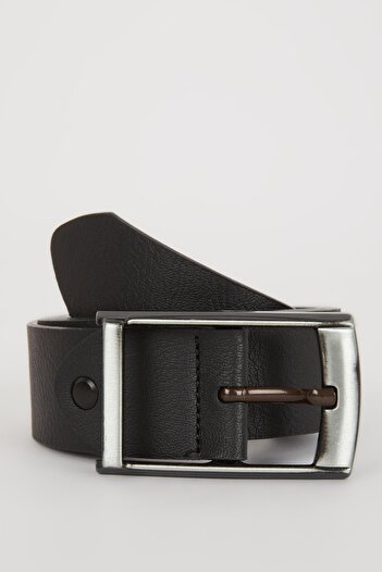 DeFacto Men's Faux Leather Classic Belt B1648axns