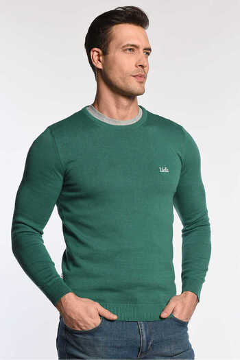 UCLA Ανδρικά πλεκτά πλεκτά Mento Green Crew Neck