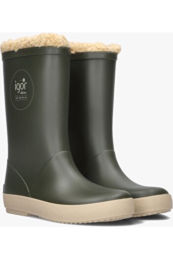 IGOR Unisex Παιδικές μπότες χιονιού με εσωτερική γούνα χακί SPLASH DK BORREGUITO