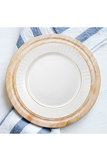 Güral Porselen 6-Piece Pearl 25 cm Serving Plate Matte Net